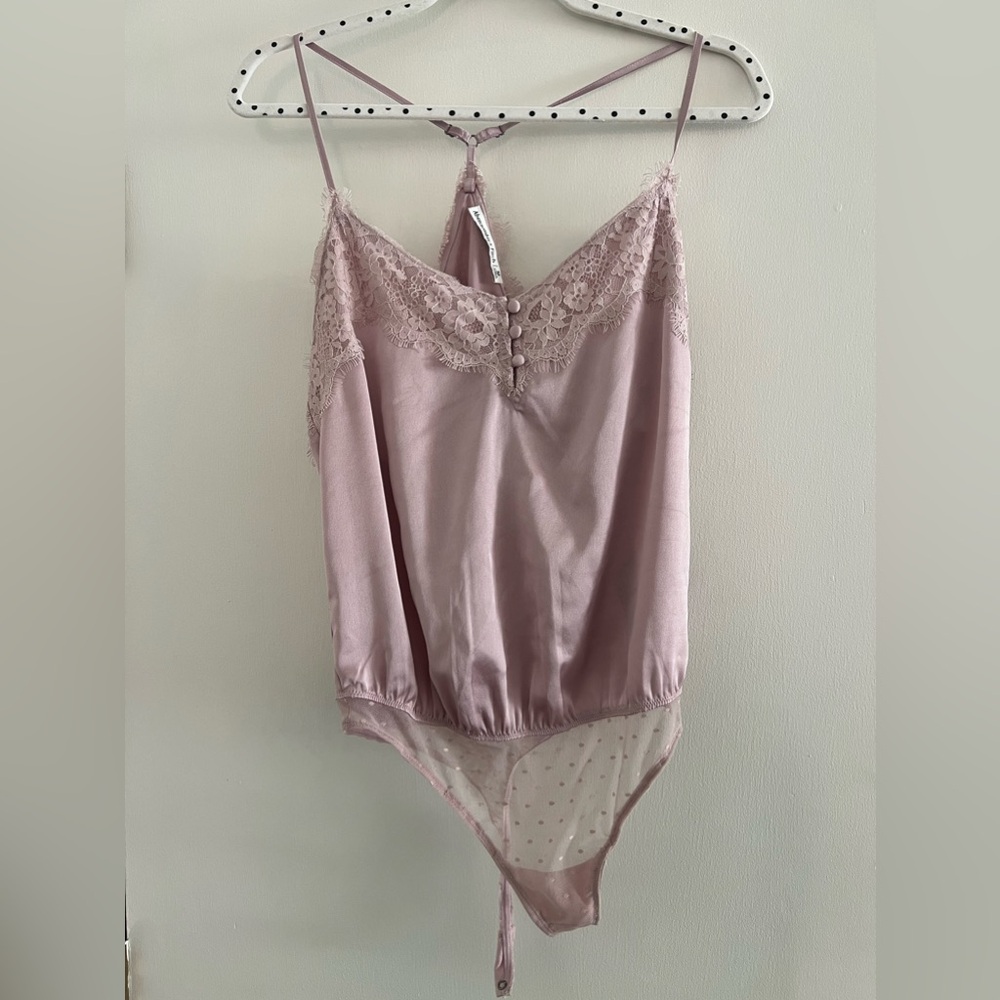 Satin lace bodysuit